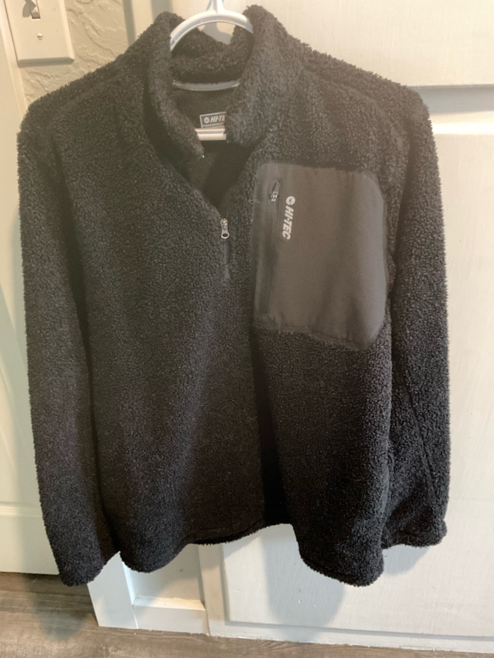 Hi-Tec Black Men's Sherpa Half-Zip Pullover with Chest Pocket